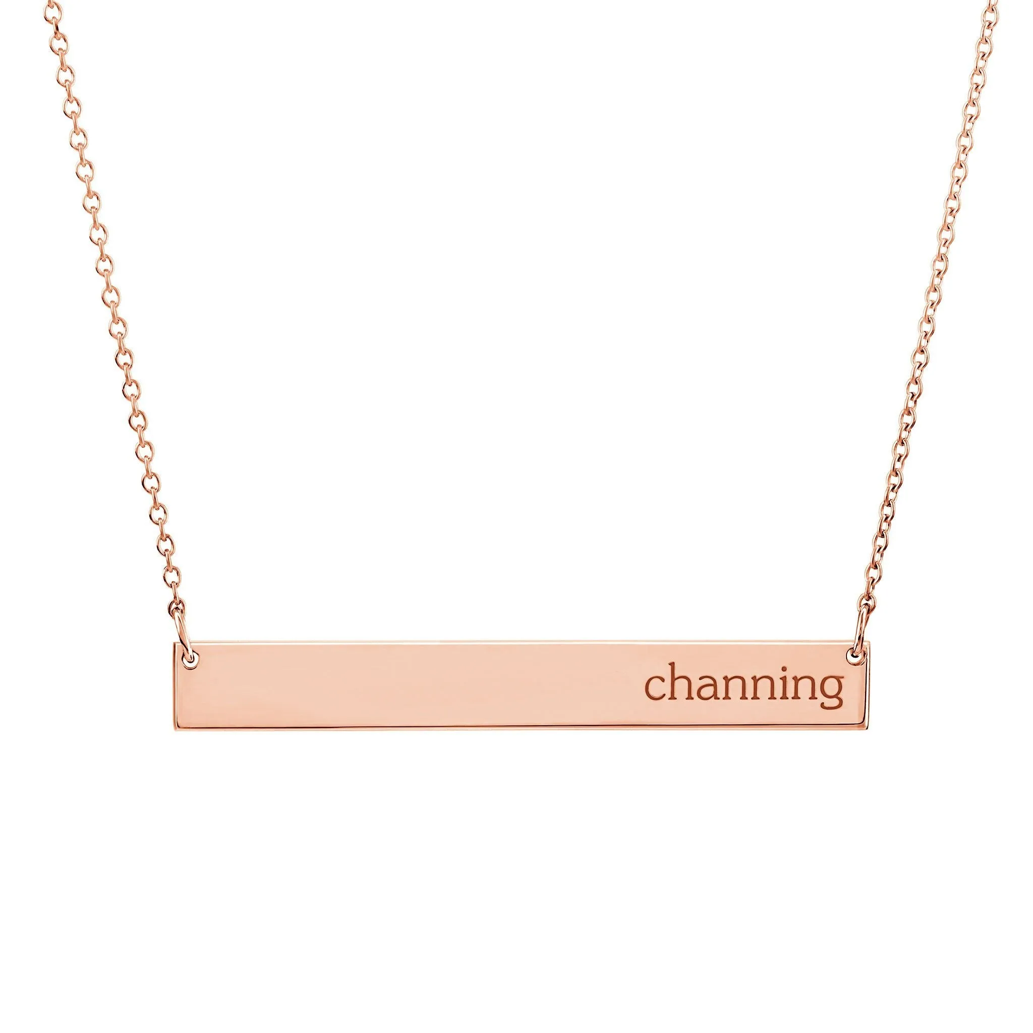 14K Gold Skinny Bar Necklace