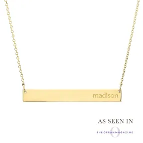 14K Gold Skinny Bar Necklace