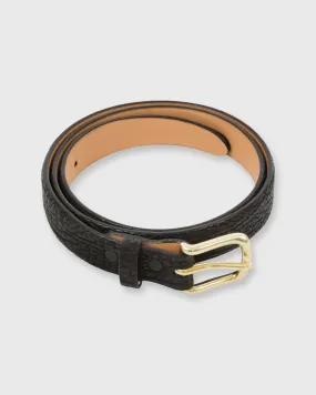 1" Belt in Black Sharkskin