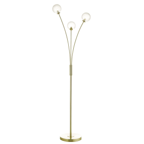 3 Light Floor Lamp - Brass