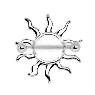 316L Stainless Steel Tribal Sun Nipple Shield