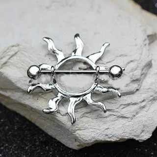 316L Stainless Steel Tribal Sun Nipple Shield