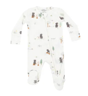 Angel Dear 2 Way Zipper Footie in Bear and Bunny Adventures