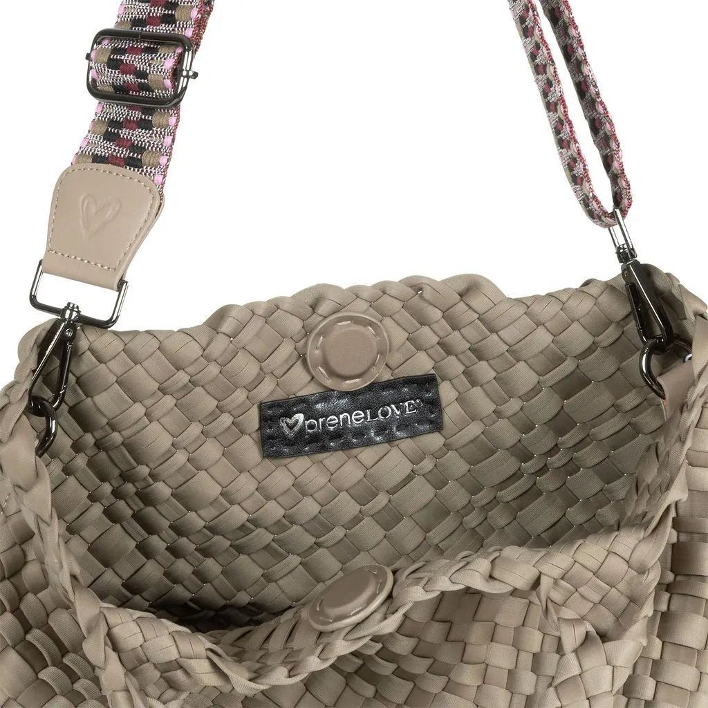 Brandon Small Woven Tote - Buff