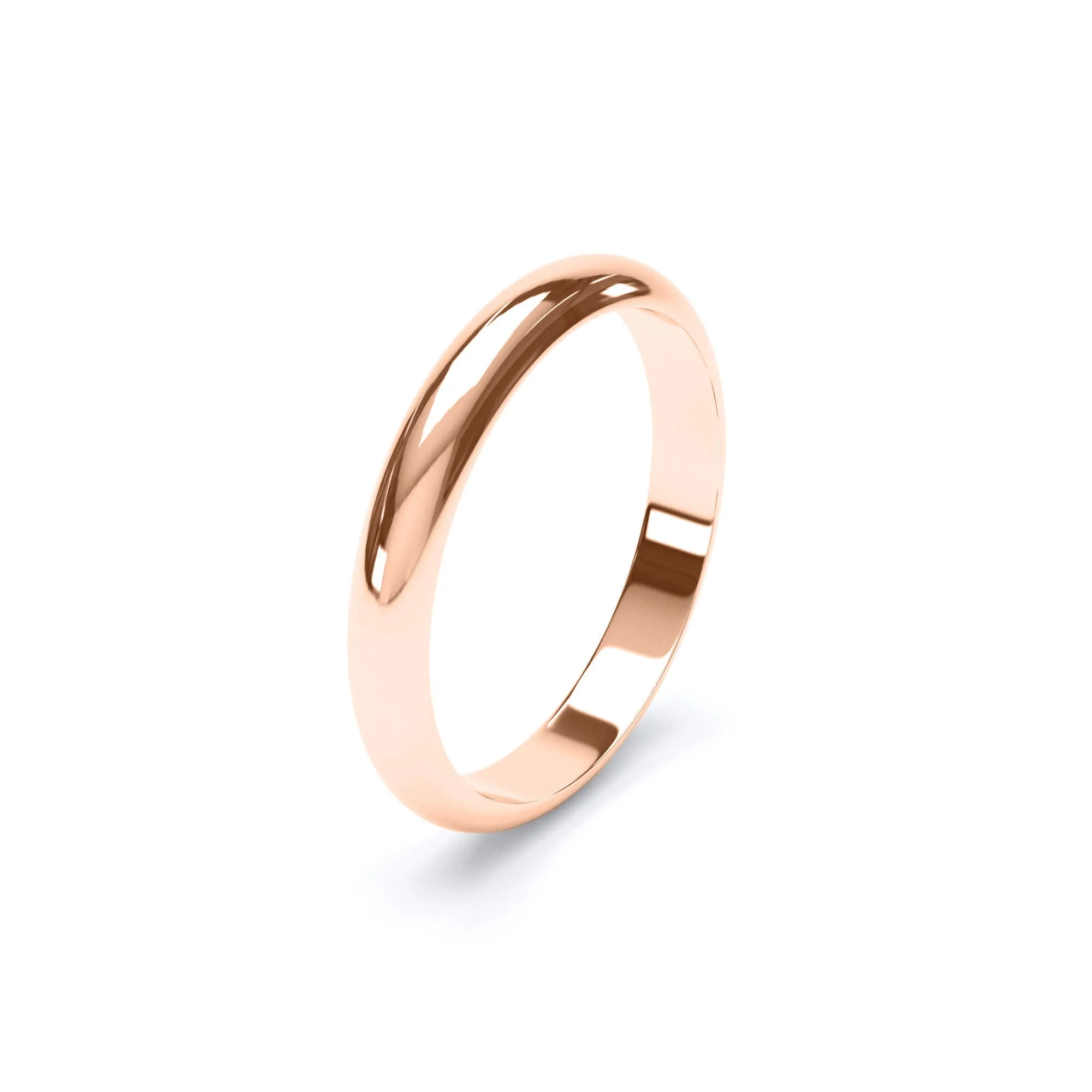 - D Shape Profile Wedding Ring 9k Rose Gold