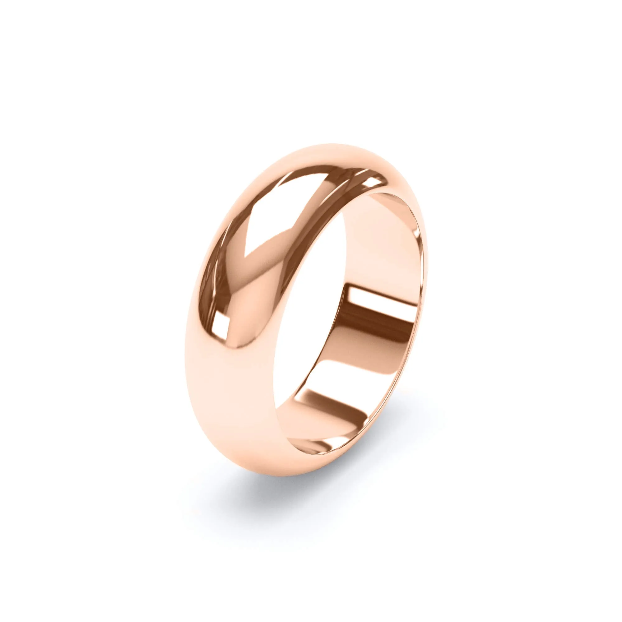 - D Shape Profile Wedding Ring 9k Rose Gold