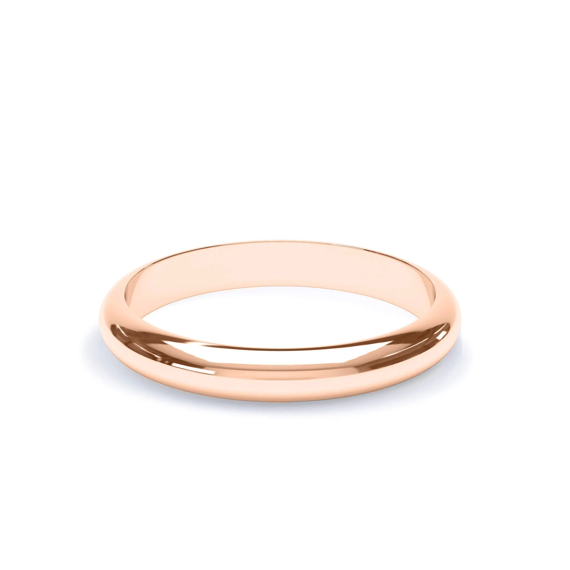 - D Shape Profile Wedding Ring 9k Rose Gold