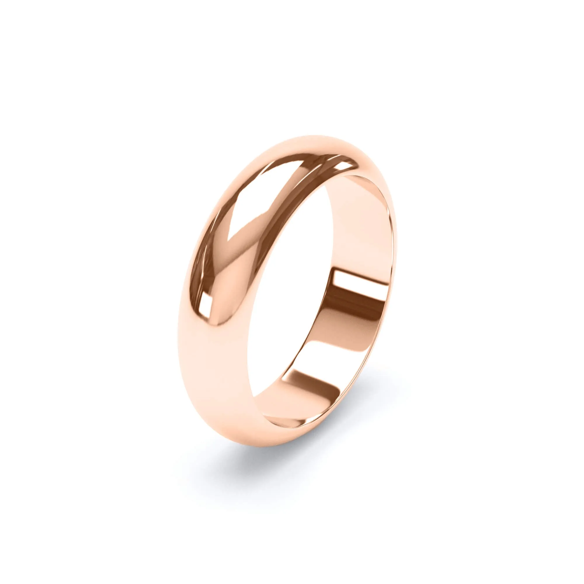 - D Shape Profile Wedding Ring 9k Rose Gold