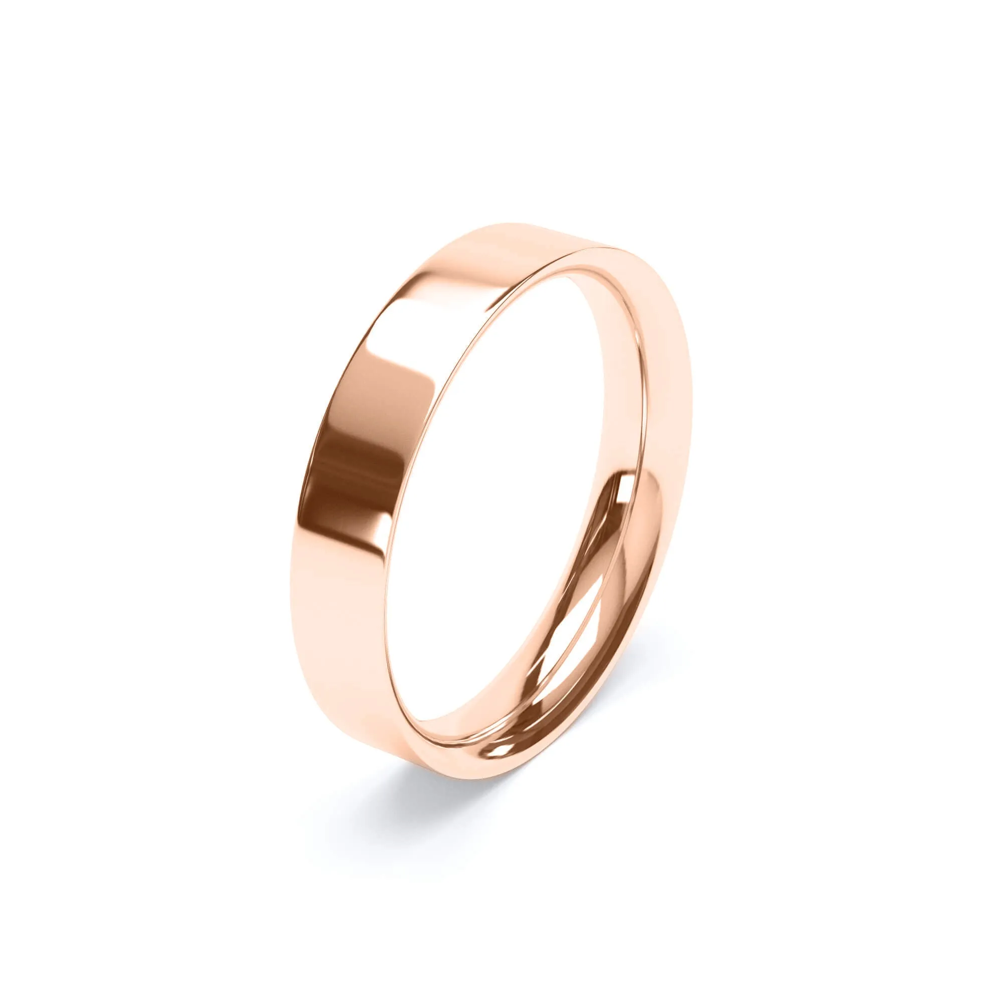 - Flat Court Profile Wedding Ring 9k Rose Gold