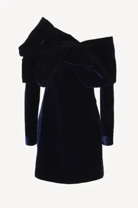 Kleid aus Samt in Midnight