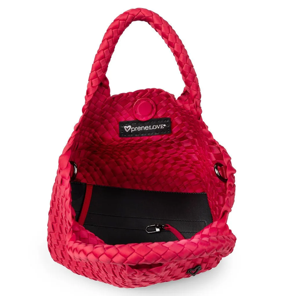 NEW: Brandon Small Woven Tote - Cranberry Red