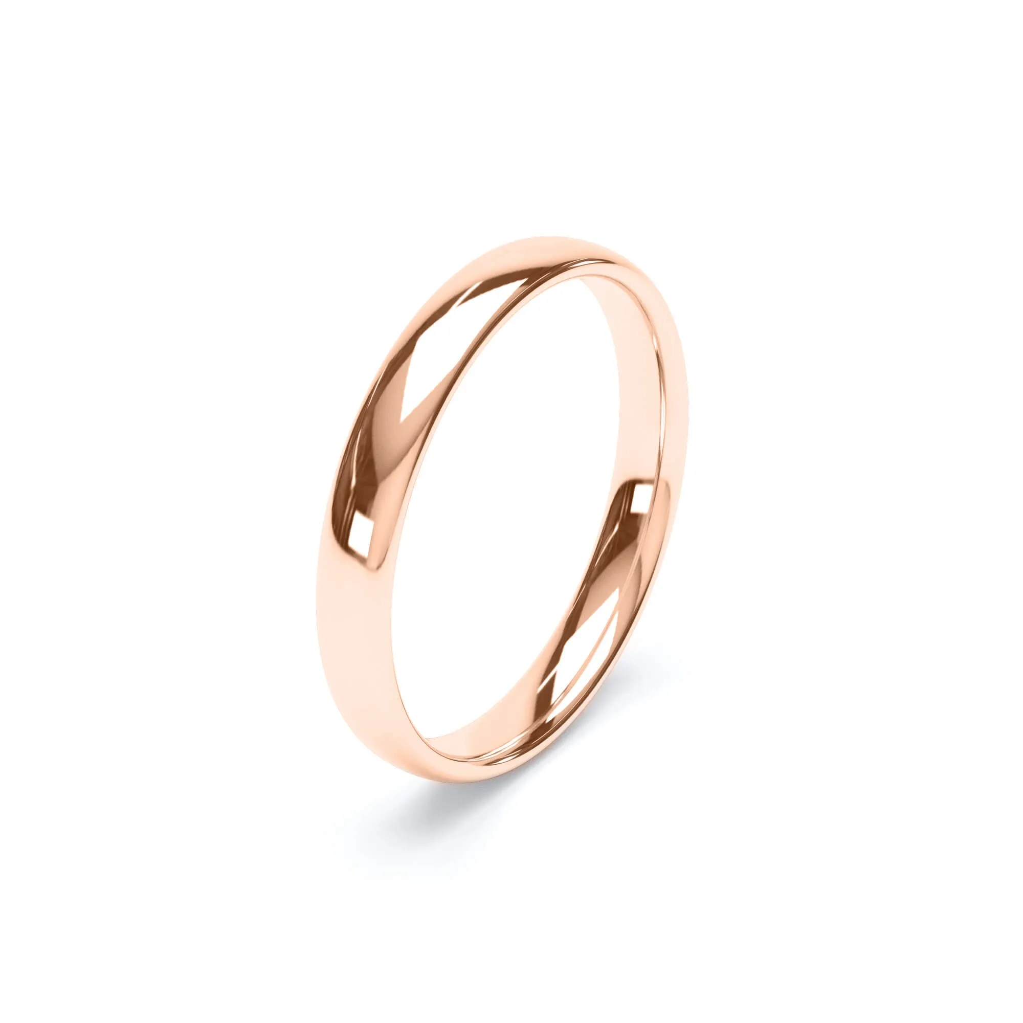 - Oval Profile Wedding Ring 9k Rose Gold