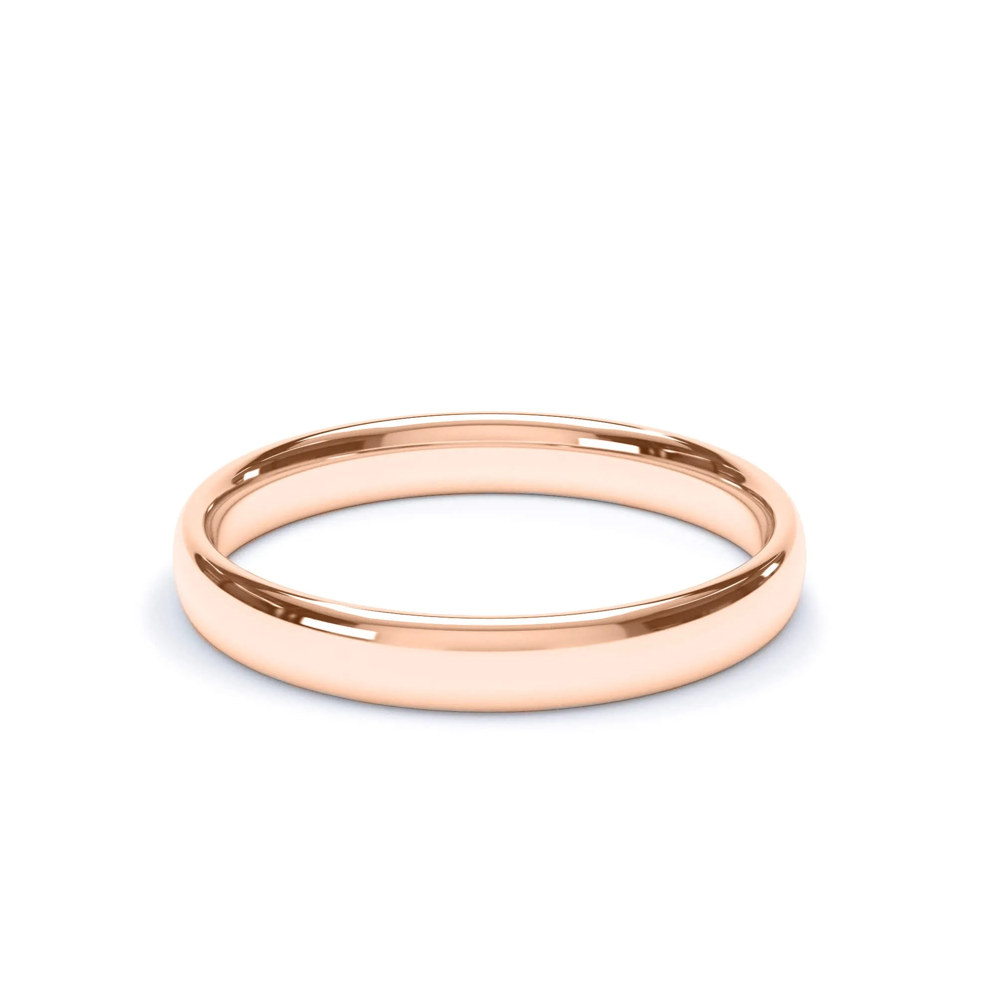 - Oval Profile Wedding Ring 9k Rose Gold