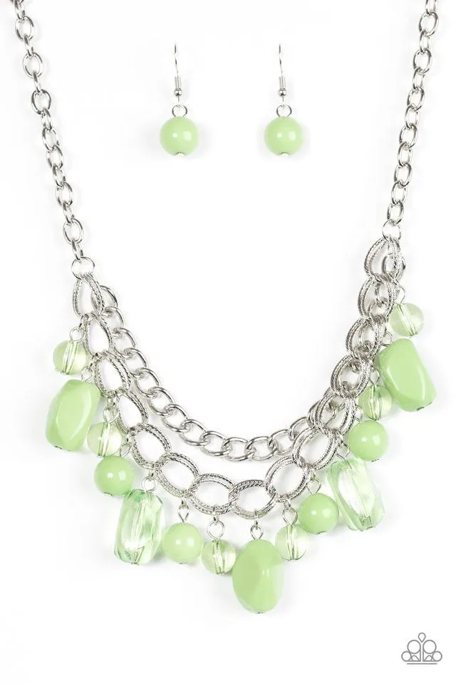 Paparazzi Accessories - Brazilian Bay #N11 Box 1 - Green Necklace