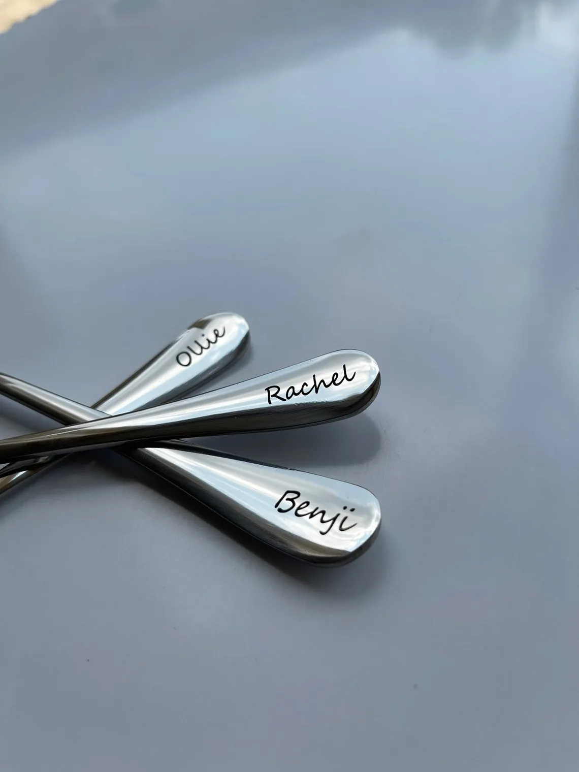 Personalized Silver Spoon Custom Silver Fork Teaspoon Engraving