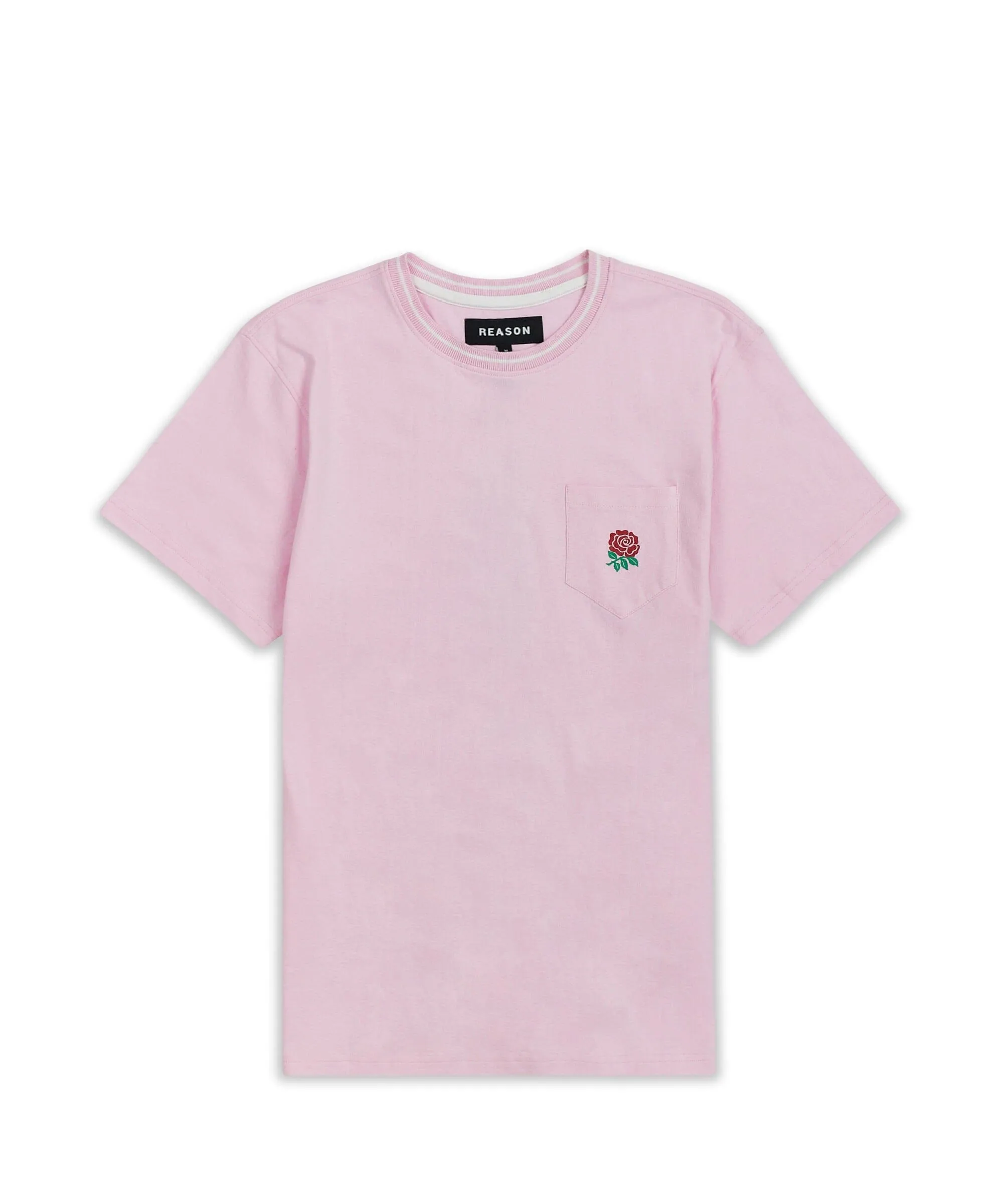 Rose Pocket Short Sleeve Tee - Pink