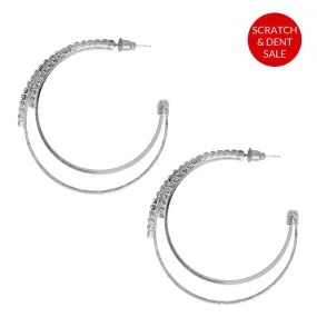 Saturday Night Silver Hoops - Sample