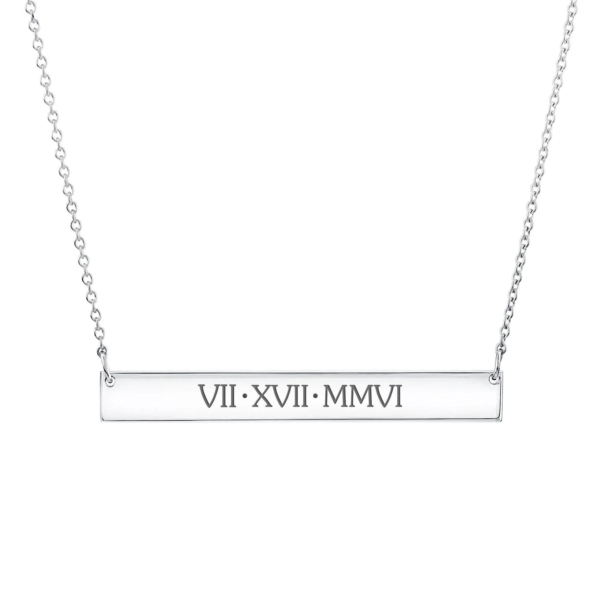 Skinny Bar Necklace - Uppercase