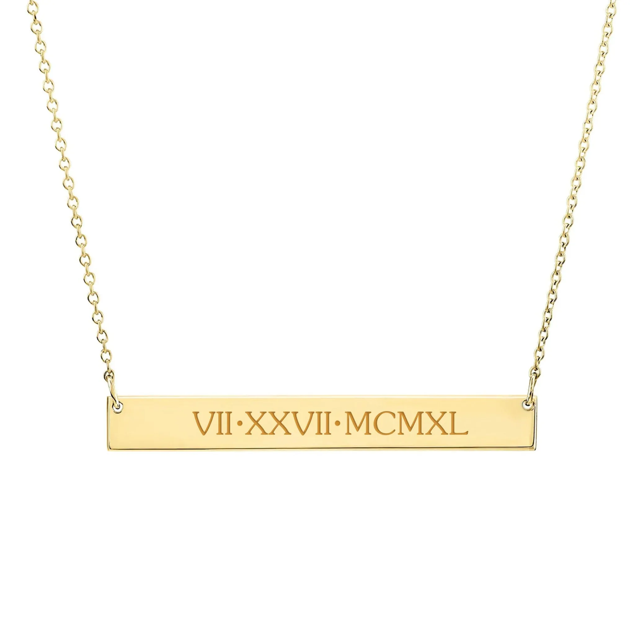 Skinny Bar Necklace - Uppercase