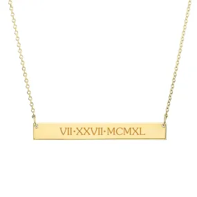 Skinny Bar Necklace - Uppercase