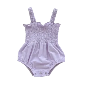 Two Darlings | Lilac Bamboo Shirred Romper