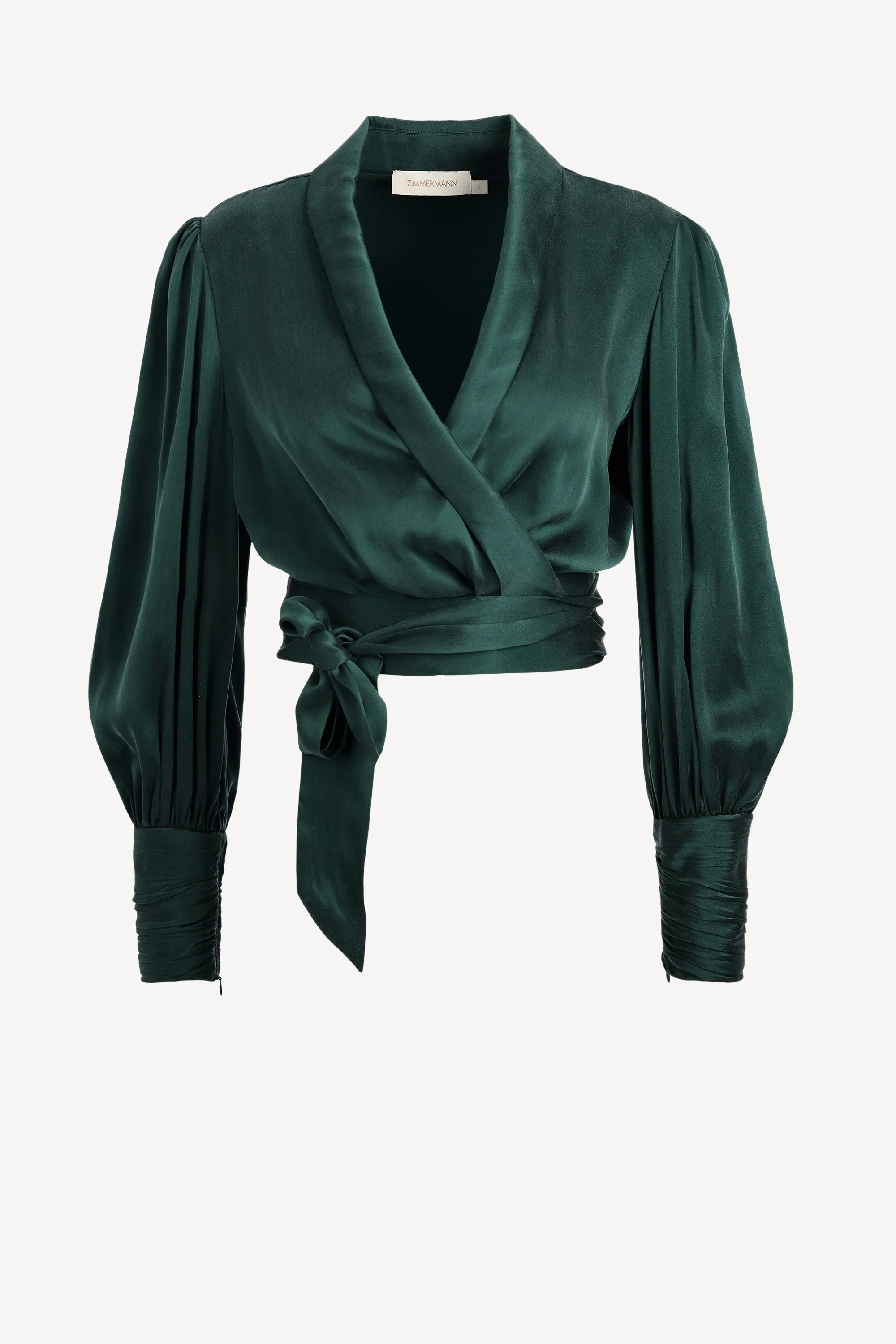 Wickelbluse in Jade